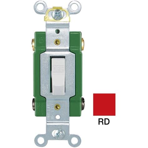 Eaton 30-amp Double Pole Red Toggle Industrial Light Switch at Lowes.com