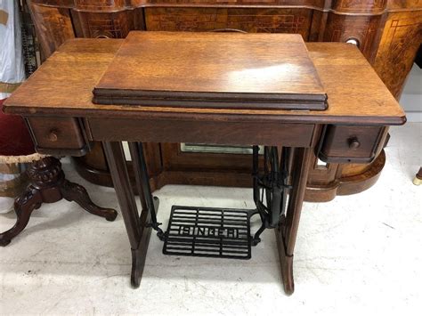 Vintage Treadle Singer Sewing Machine & Cabinet