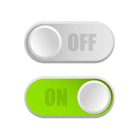 Premium Vector | On and off toggle switch buttons set set of switch on ...