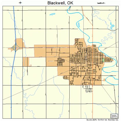 Blackwell Oklahoma Street Map 4006600