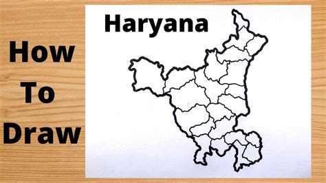 Drawing Haryana State Map | Simple Way - YouTube