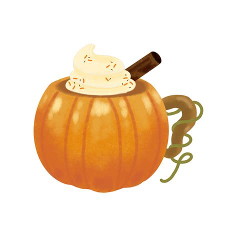 Pumpkin spiced latte Autumn collection hand drawn drawing illustration 25142826 PNG