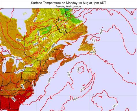 Nova-Scotia Surface Temperature on Tuesday 05 Nov at 2pm AST