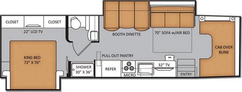 Image result for thor class c rv floor plans | Rv floor plans, Thor ...