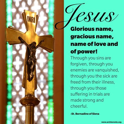 Quote for the feast of the Holy Name of Jesus. | Names of jesus, Prayer quotes, Catholic prayers