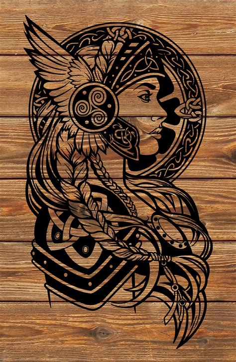 PNG SVG File Valkyrie Viking Warrior Woman Stencil for Cricut - Etsy UK