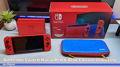 Nintendo Switch Mario Red & Blue Edition Unboxing - YouTube