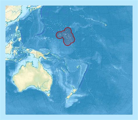 Detailed location map of Marshall Islands in Oceania with relief ...