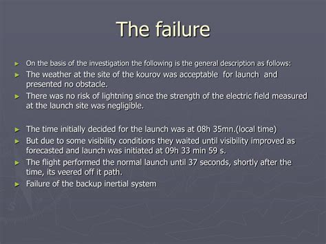 PPT - ARIANE 5 FAILURE PowerPoint Presentation, free download - ID:316439