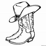Cowboy Boot Coloring Page » Turkau sketch template