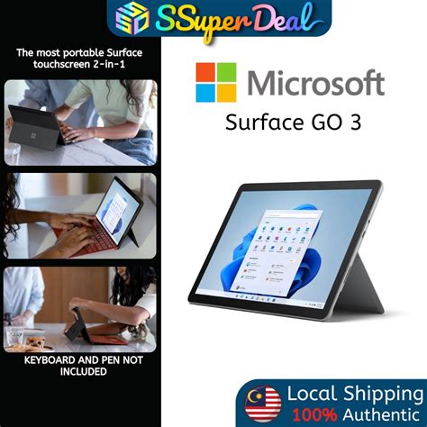 Microsoft 10.5" Multi-Touch Surface Go / Surface Go 2 / Surface Go 3 ...