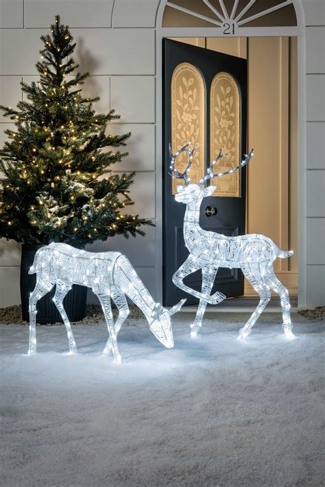 Meet our Christmas Reindeer lights. With sparkly white strands, entwined in white LEDs, and with ...