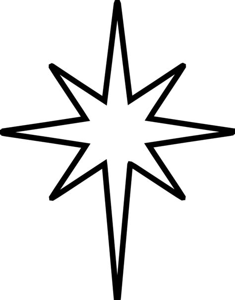 Bethlehem Star Template - North Star Clip Art | Nativity star ...