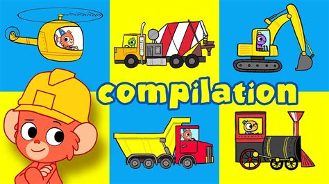 Construction Trucks For Kids | Cars and Vehicles Cartoon Compilation ...