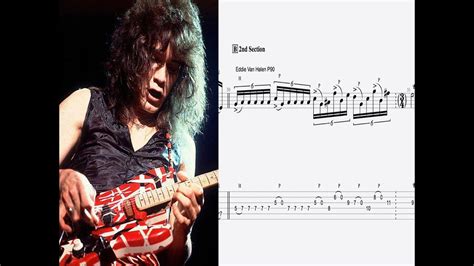 Eruption Guitar Solo Transcription—Eddie Van Halen Sheet Music & Tab | Van halen, Music tabs ...