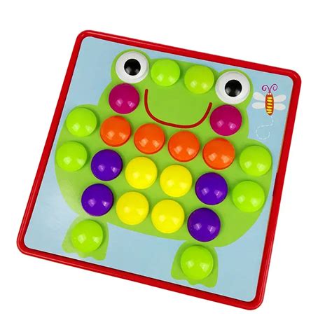 Button Art Toys Crafts Toddler Activities Game Peg Board - Temu