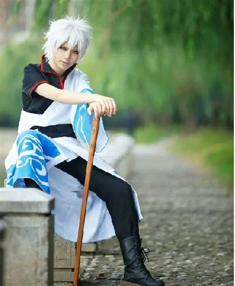 Gintama cosplay sakata gintoki cosplay costume japanese anime clothing ...