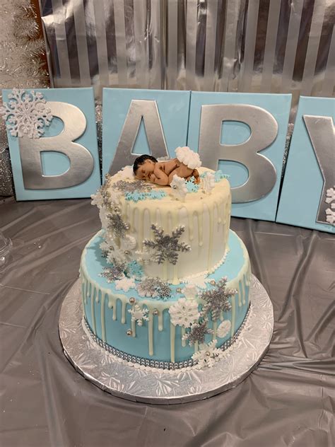 Winter Wonderland Baby Shower Cake #winterwonderlandbabyshowerideas #winterwonde..… | Winter ...