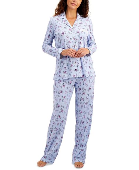 Charter Club Soft Brushed Cotton Pajama Set, Created for Macy's & Reviews - All Pajamas, Robes ...