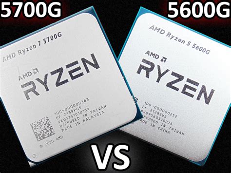 AMD Ryzen 7 5700G vs AMD Ryzen 5 5600G CPU Performance Comparison