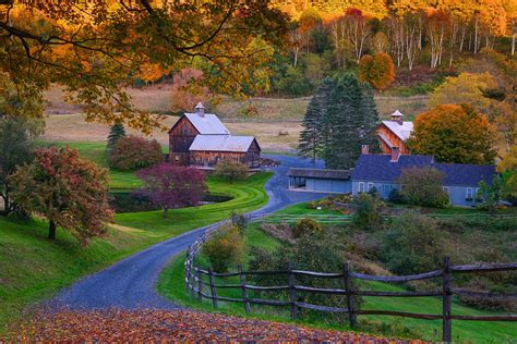 usa, Autumn, Roads, Village, Vermont, Nature Wallpapers HD / Desktop and Mobile Backgrounds