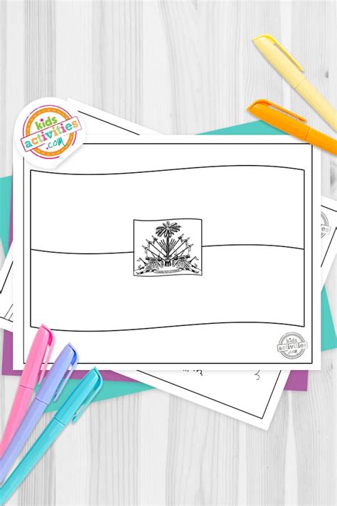 Culturally Rich Haiti Flag Coloring Pages Kids Activities Blog