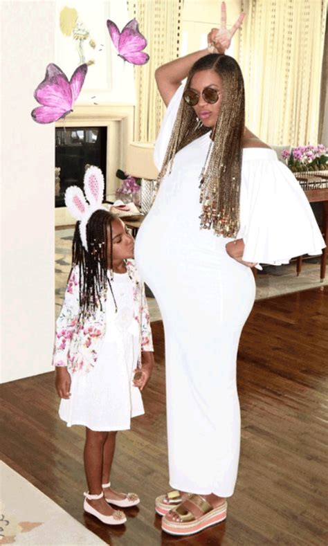 Blue Ivy Kisses Beyonce's Baby Bump in Sweet Easter Photos