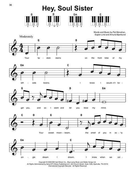 Easy Piano Sheet Music TSN45 - AGBC