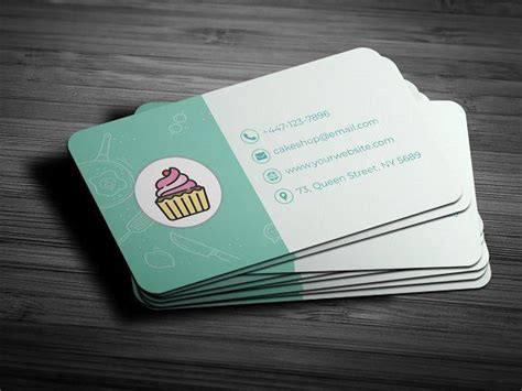 Cake Shop Business Card Template | Business cards creative templates, Cake business cards ...