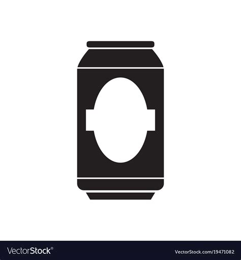 Silhouette a beer can Royalty Free Vector Image