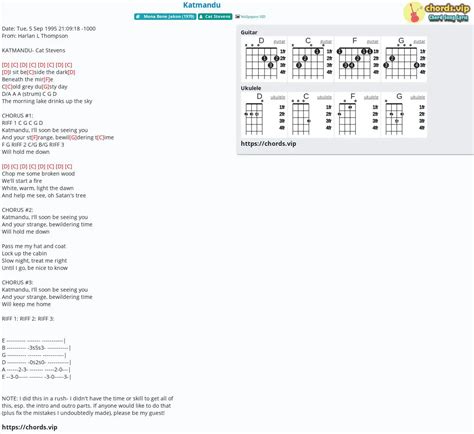 Chord: Katmandu - Cat Stevens - tab, song lyric, sheet, guitar, ukulele ...