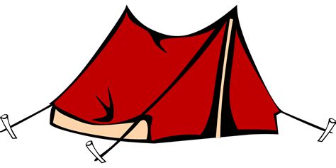 Red Camping Tent Clipart transparent PNG - StickPNG