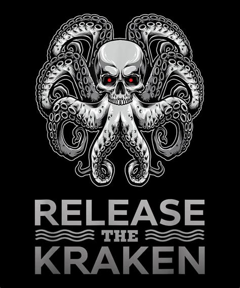 Ancient Greek Mythology Release the Kraken Skull Digital Art by Shannon Nelson Art | Fine Art ...