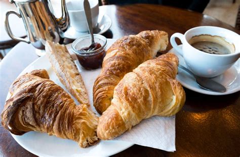 Coffee and croissants stock photo. Image of french, bread - 25973294