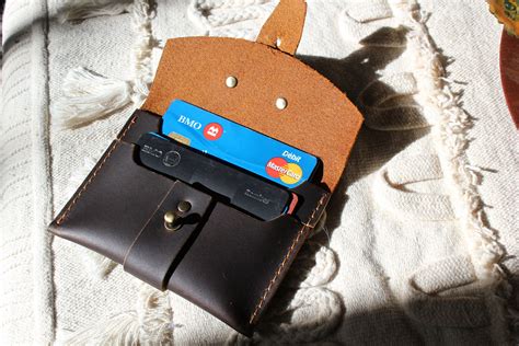 Personalized leather card holder, minimalist wallet, slim wallet, custom leather wallet, pocket ...