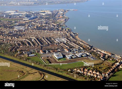 aerial view of Sheerness on the Isle of Sheppey in Kent Stock Photo - Alamy