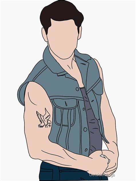 "Steve Randle : The Outsiders" Sticker for Sale by Outsidersboys | Redbubble