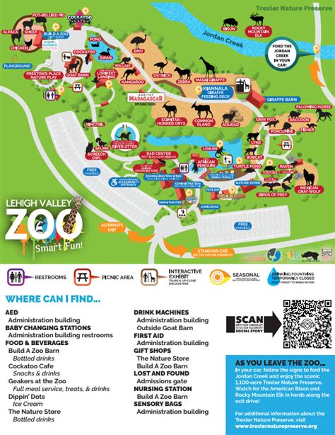 Lehigh Valley Zoo Map and Brochure (2016 - 2023) | ThemeParkBrochures.net