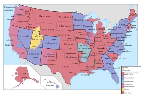 The Start of the Second American Civil War(2025) : r/imaginarymaps