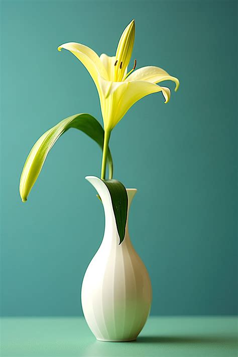 White Vase Blue Lily Background Wallpaper Image For Free Download - Pngtree