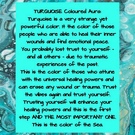 Turquoise Aura | Aura, Mind body spirit, Aura colors