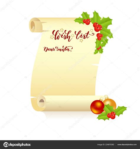 Manuscript wish list Stock Vector Image by ©Nataly-Nete #224870382