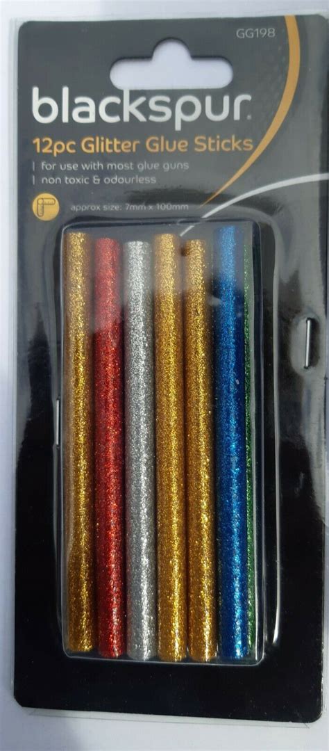 12pc GLITTER GLUE STICKS MIXED COLOURS | FUM Tools