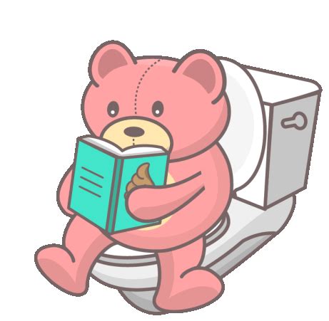 Bear Pooping Sticker - Bear Pooping Poop - Discover & Share GIFs - Clip ...