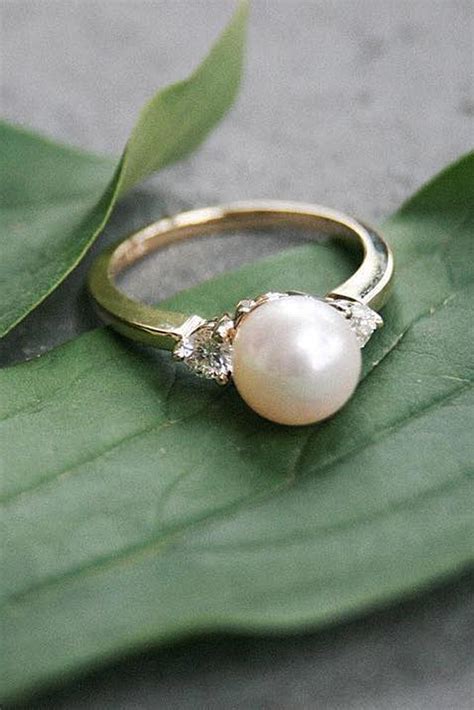 30 Pearl Engagement Rings For A Beautiful Romantic Look | Oh So Perfect Proposal