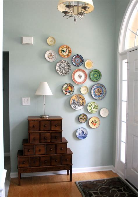 diy wall art from plates - A Pop of Pretty Home Decor Blog