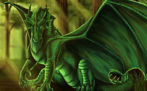 Green Dragons Wallpaper