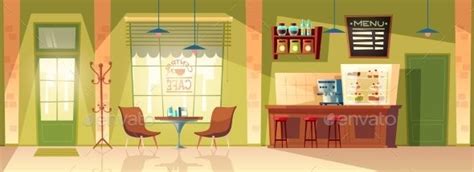 Vector Cartoon Cafe Background | Anime background, Anime backgrounds wallpapers, Cartoon background