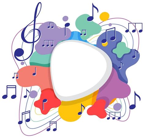 Free Vector | Banner music notes colourful on white background