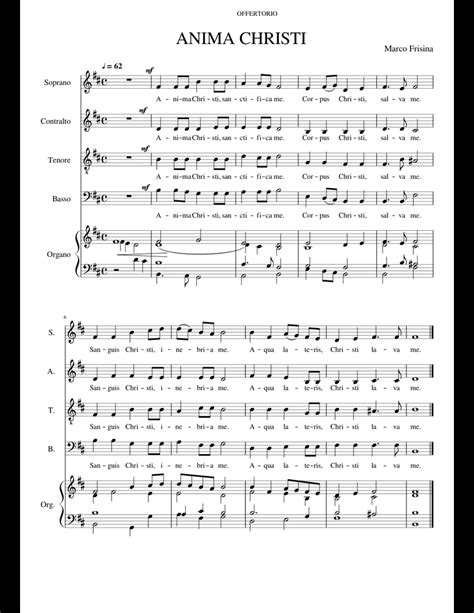 ANIMA CHRISTI sheet music for Voice, Organ download free in PDF or MIDI